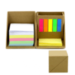 Organisateur de bureau en carton avec post-it