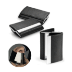 Porte carte de visite double face en simili cuir