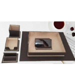 Set de bureau en simili cuir