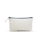 Trousse en toile de coton avec zip coloré – Image 2