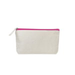 Trousse en toile de coton avec zip coloré – Image 4