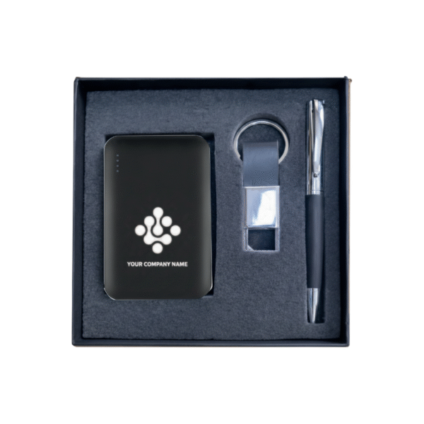Coffret cadeau avec power bank et accessoires