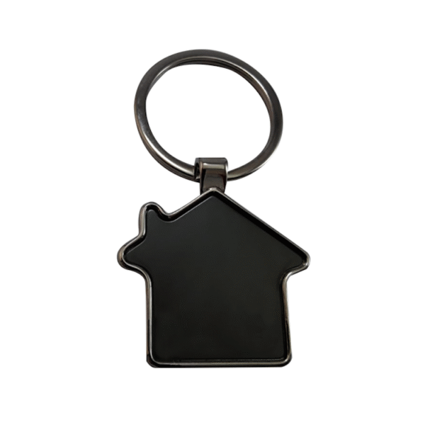 Porte-clés en métal en forme de maison