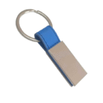 Porte-clés en métal avec lanière en cuir – Image 2