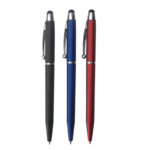 Stylo bille en PVC avec stylet noir