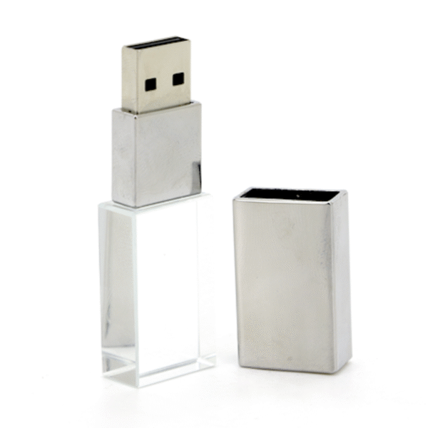 Clé USB personnalisable en métal et cristal