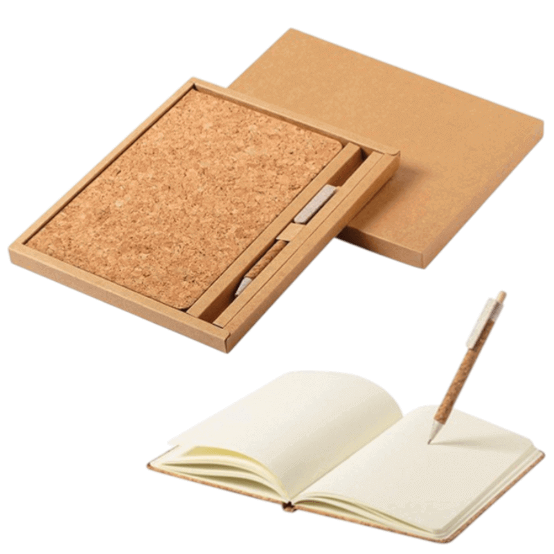 CO6395 Coffret notebook et stylo en liège – Image 1