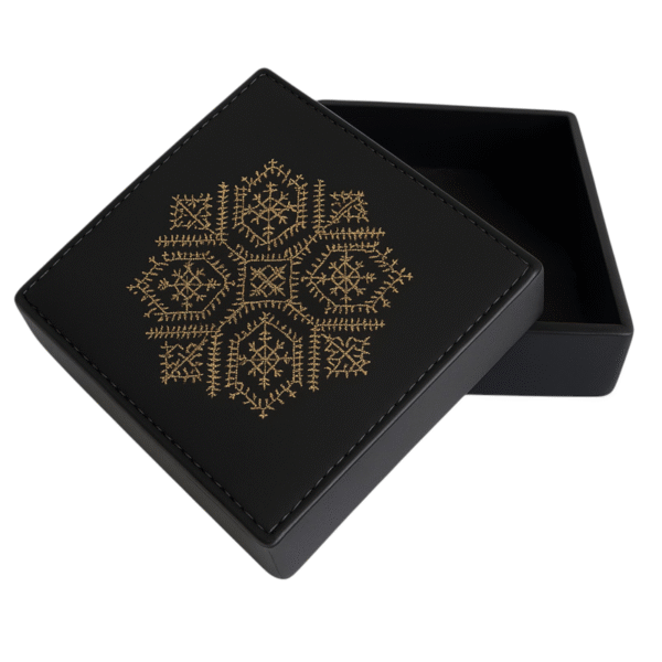 Boîte à bijoux en simili cuir