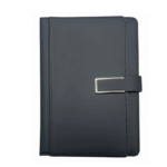 Carnet élégant en simili cuir avec fermoir métal