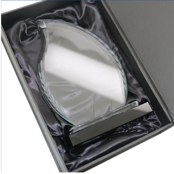 Trophée en cristal avec socle en métal