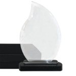 Trophée en cristal avec socle en métal – Image 2