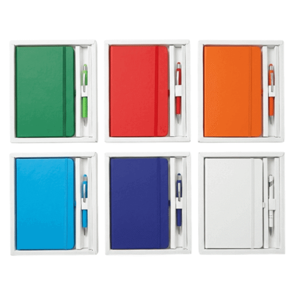 Coffret avec carnet et stylo en métal assortis