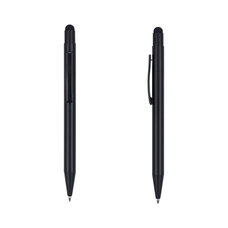 MP23150 Stylo Métal Noir avec Stylet Tactile | Personnalisable – Image 1