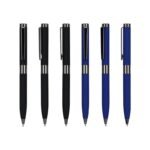 Stylo Métal Soft Touch Personnalisable | Noir & Bleu