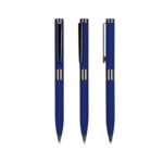 Stylo Métal Soft Touch Personnalisable | Noir & Bleu – Image 3